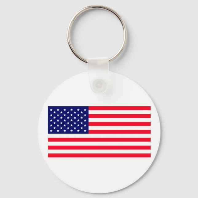 Chaveiro Estados Unidos Bandeira do MUSEUM Zazzle (Frente)