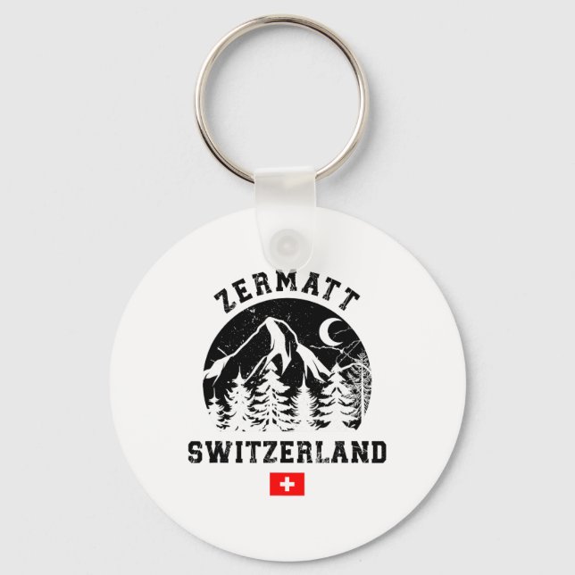 Chaveiro Estância de esqui Zermatt Suíça Alpes Esqui Alpino (Frente)