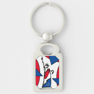 Chaveiro Estátua da Liberdade NY Vermelho Branco e Azul