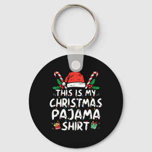 Chaveiro Este É Meu Natal Pajama Divertido Xmas Homens Mulh