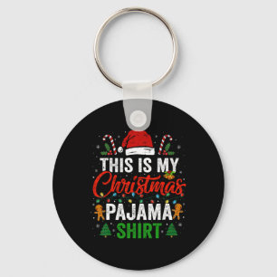 Chaveiro Este É Meu Natal Pajama Divertido Xmas Homens Mulh