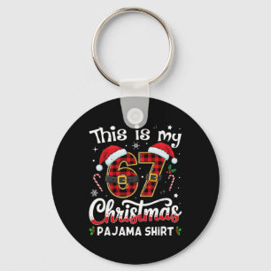 Chaveiro Este É o Meu 67 Natal Pijama 67 Meme Gen Alpha B