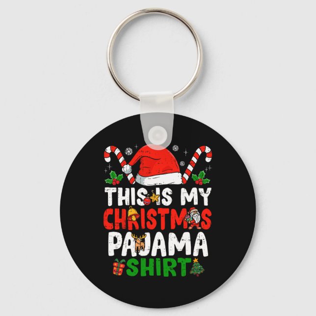 Chaveiro Este É O Meu Natal De Natal De Pajama (Frente)