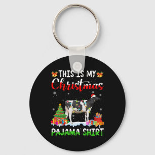 Chaveiro Este É O Meu Natal Pajama Dairy Cow Lover Xmas L