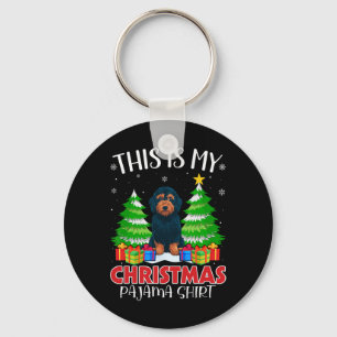 Chaveiro Este É O Meu Natal Pajama Labradoodle Dog Xmas P