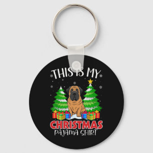 Chaveiro Este É O Meu Natal Pajama Mastiff Dog Xmas Pjs