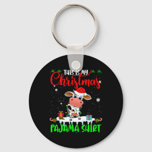 Chaveiro Este É O Meu Natal Papais noeis Do Pajama Vaca Do