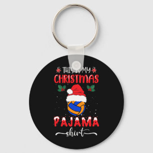 Chaveiro Este É O Meu Pajama De Natal - Xma De Voleibol Eng