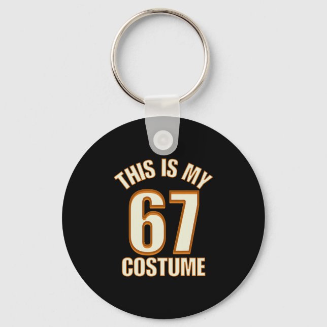 Chaveiro Este É o Meu Traje de Halloween 67 Meme Lazy Brain (Frente)