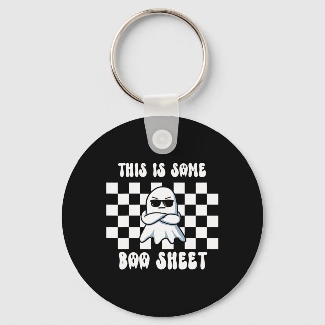 Chaveiro Este É Um Boo Sheet Halloween (Frente)