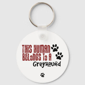 Chaveiro Este Humano Pertence a um Greyhound