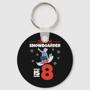Chaveiro Este Pequeno Snowboarder É 8 I 8 I 8 Aniversário S