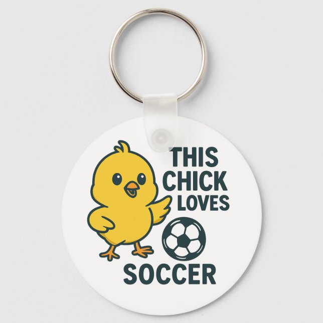 Chaveiro Este Pintinho Adora Futebol (Frente)