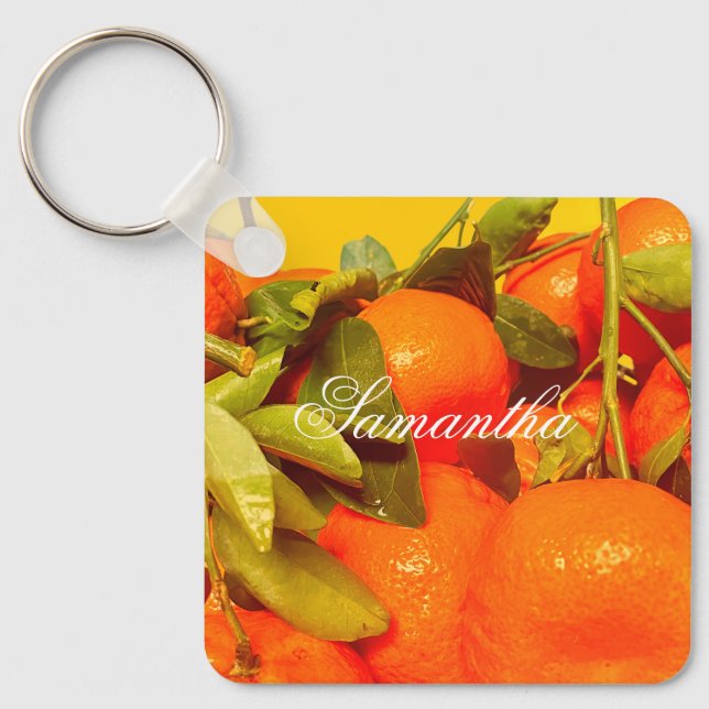 Chaveiro Estética da Fruta de laranja mole (Frente)