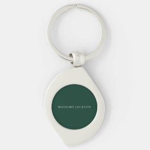 Chaveiro Estética Moderna Simples Minimalista Verde Escuro