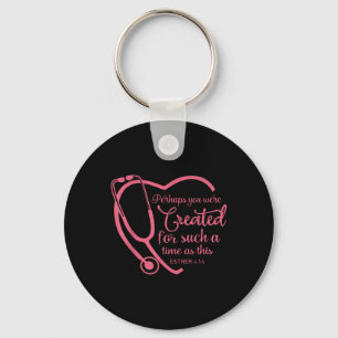 Chaveiro Esther 4-14 Enfermeira Stethoscope Bíblia Christia