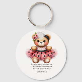 Chaveiro Esther 4:14 Girly Bear Keychain