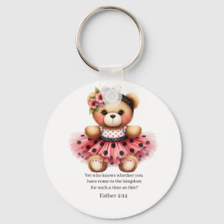 Chaveiro Esther 4:14 Girly Bear Keychain