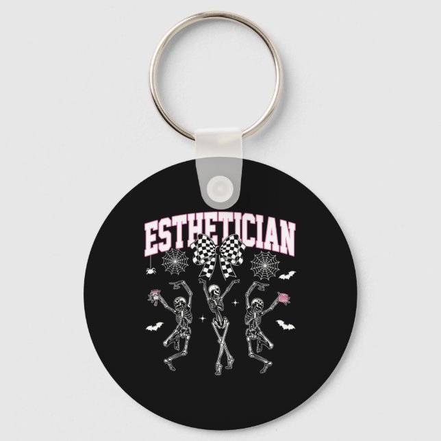 Chaveiro Estheticista Dançando Esqueleto De Arco De Hallowe (Frente)