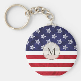 Chaveiro Estilizado, vermelho, branco, azul, bandeira ameri