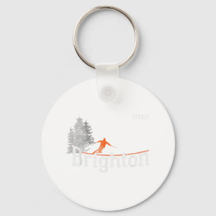 Chaveiro Estilo 1980 Brighton Utah Vintage Skiing T-shirt