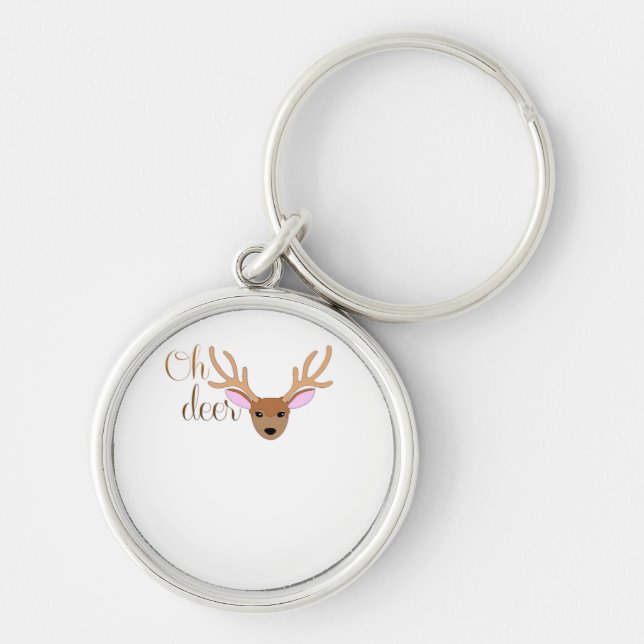 Chaveiro Estilo Artístico Oh Deer  (Frente)