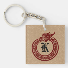 Chaveiro Estilo Celular Monograma Personalizado Ouroboros