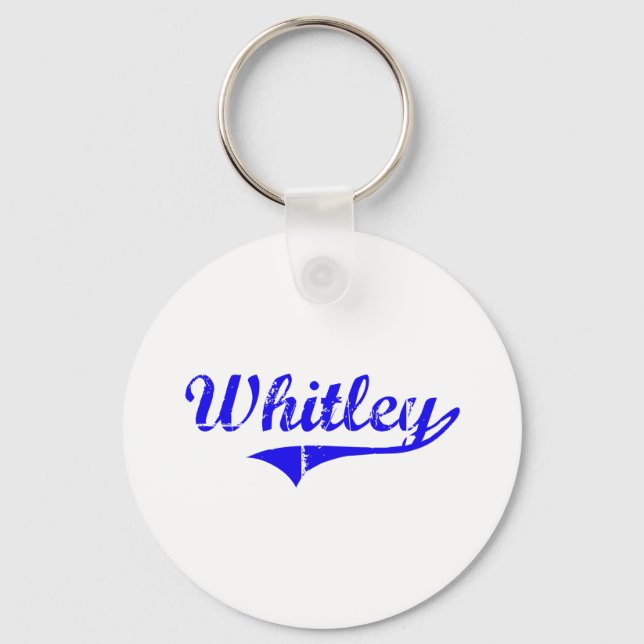 Chaveiro Estilo Clássico de Apelido Whitley (Frente)