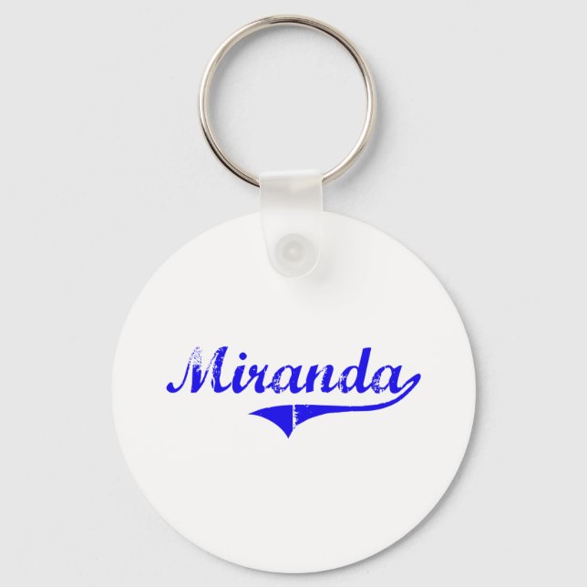 Chaveiro Estilo Clássico do Sobrenome Miranda (Frente)