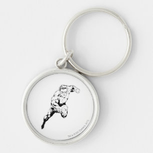 Chaveiro Estilo cômico - Salto rápido, preto e branco