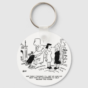 Chaveiro Estilo de Cabelo Longo Devido à Ausência de Estimu