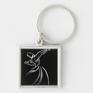 Chaveiro Estilo De Calígrado De Desenho De Linha Dervish Em