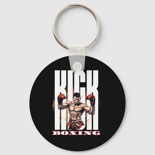 Chaveiro Estilo de Luta de Kickboxing (Frente)