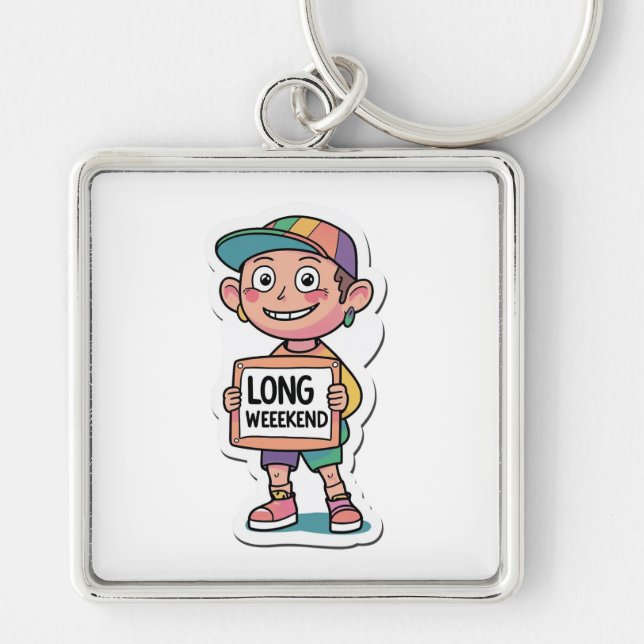 Chaveiro Estilo de Memória de Fim de Semana Longo (Frente)