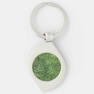 Chaveiro Estilo de textura real de grama verde engraçado di