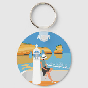 Chaveiro Estilo de vintagem da viagem da menina de praia do
