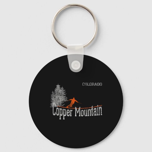 Chaveiro Estilo dos Anos 80 Copper Mountain Colorado Esqui  (Frente)