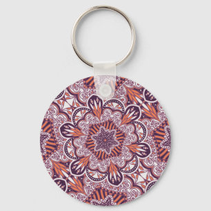 Chaveiro Estilo étnico, textura decorativa vintage.