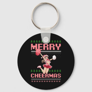 Chaveiro Estilo Feio Design Alegre Cheermas Natal Cheerle