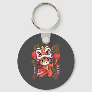 Chaveiro Estilo Kawaii Ano do Cavalo 2026 Ano Novo Chinês