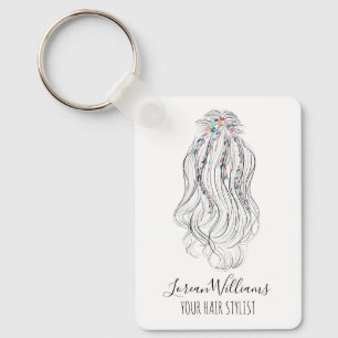 Chaveiro Estilo Moderno Boho de Cabelo de Noiva QR 