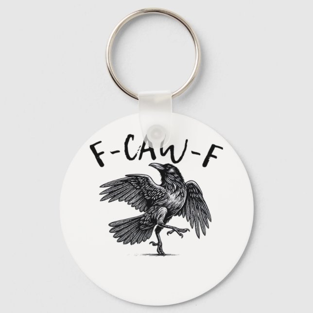 Chaveiro Estilo Retro Clássico F Caw F Corvo (Frente)