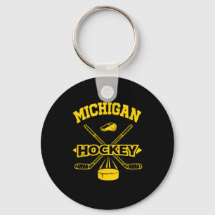 Chaveiro Estilo retrô de hóquei Michigan vintage