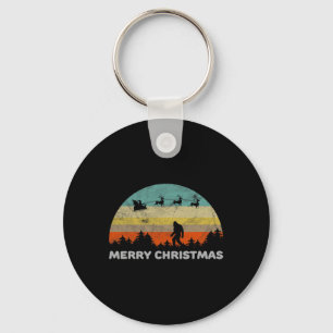 Chaveiro Estilo Retro Divertido Pé Grande Feliz Natal Yeti