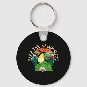Chaveiro Estilo Retroativo Salva A Floresta Tropical Nature