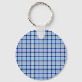 Chaveiro Estilo Xadrez Azul Rústico Simples