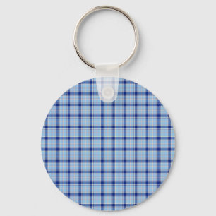 Chaveiro Estilo Xadrez Azul Rústico Simples