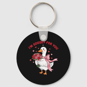 Chaveiro Estou Ansioso Por Você Silly Goose Flower Bouquet