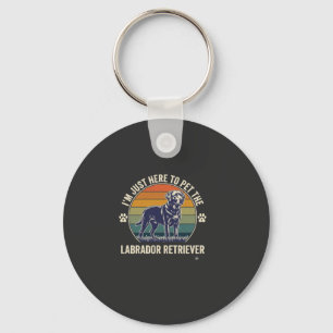 Chaveiro Estou Aqui Para Acariciar Labrador Retriever Cão R