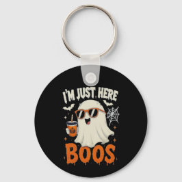Chaveiro “Estou Aqui Só Para Boos” Design de Fantasma